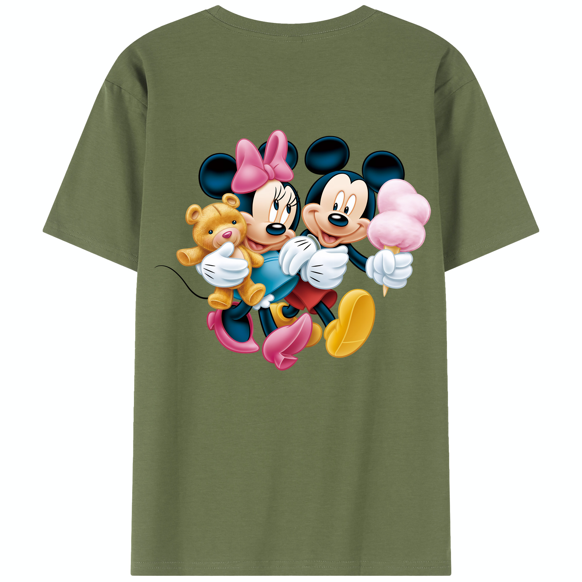 （画像用） ミッキーマウス Mickey Mouse 綿100％半袖Tシャツ（背面プリント）